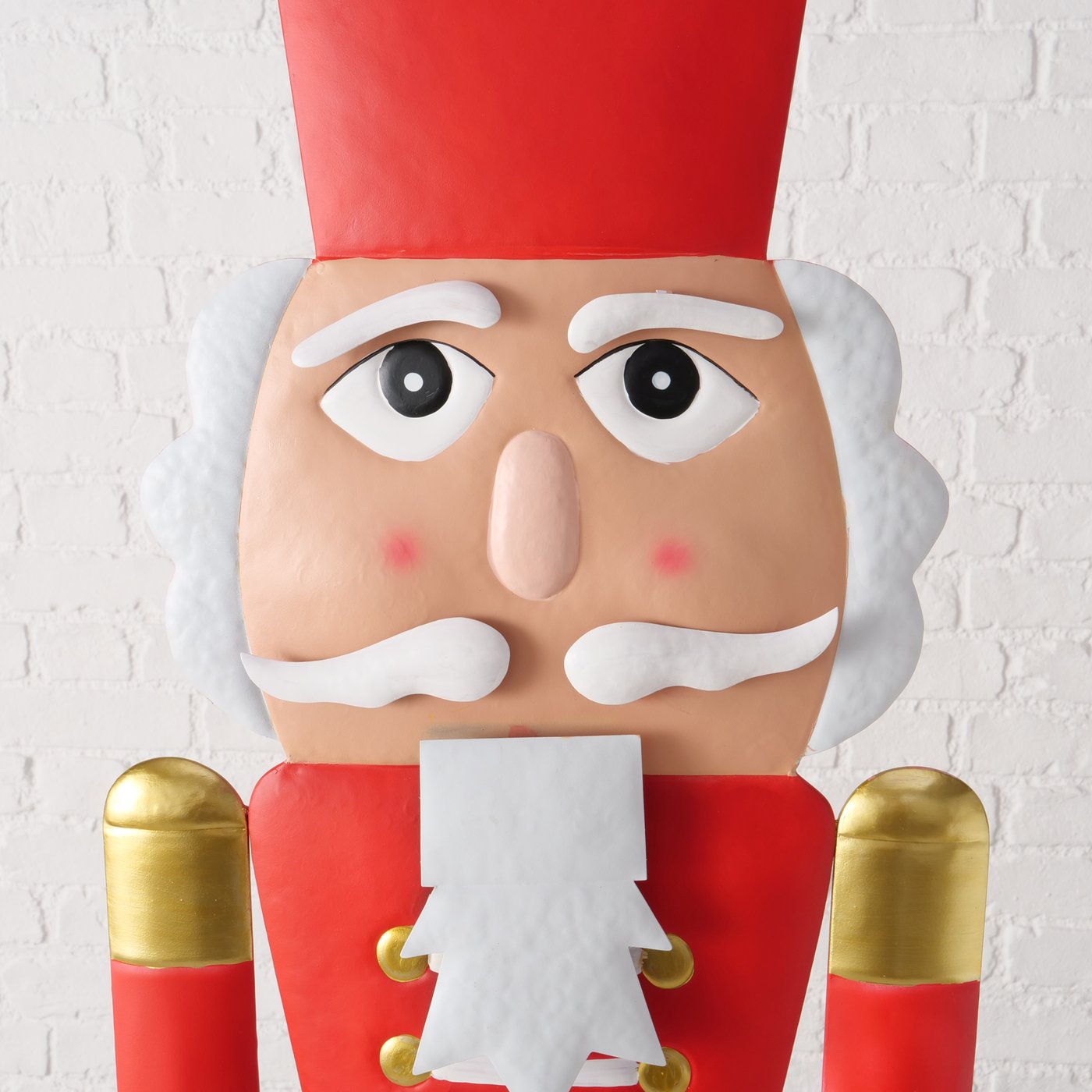 Dekorativer Nussknacker aus Metall – 115 cm