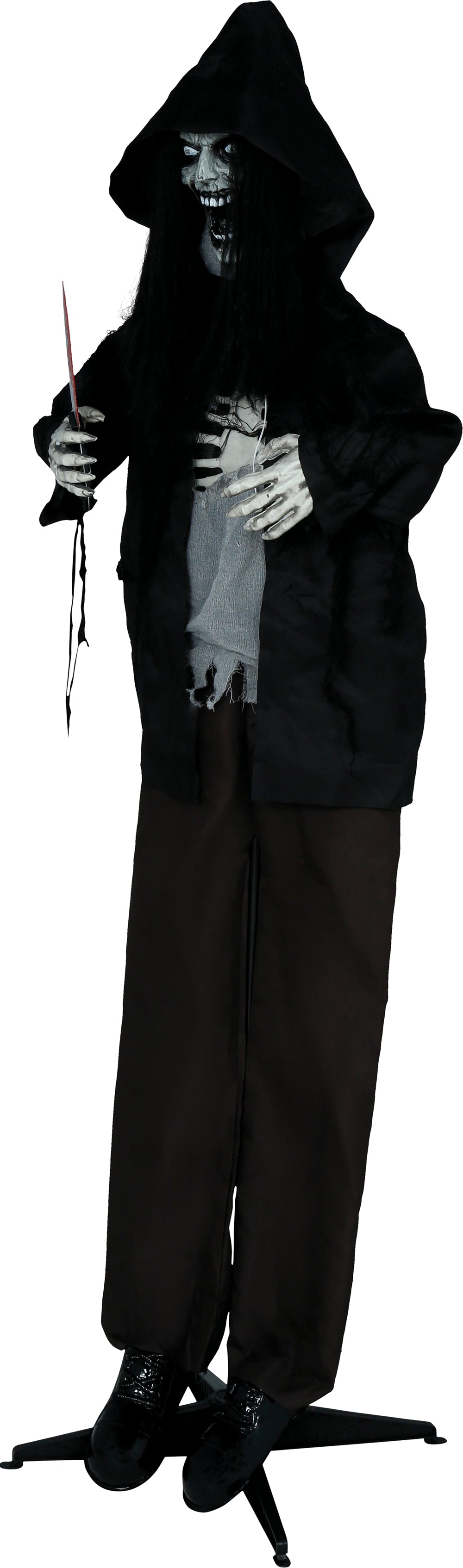 Zombie Killer Dekofigur 180 cm – mit Licht, Sound & Bewegung