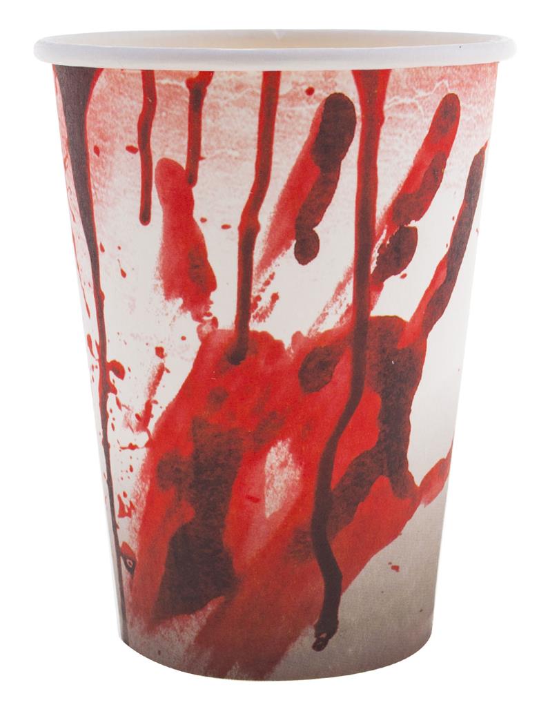 8er-Set Pappbecher „Bloodlust“ – Halloween Partygeschirr