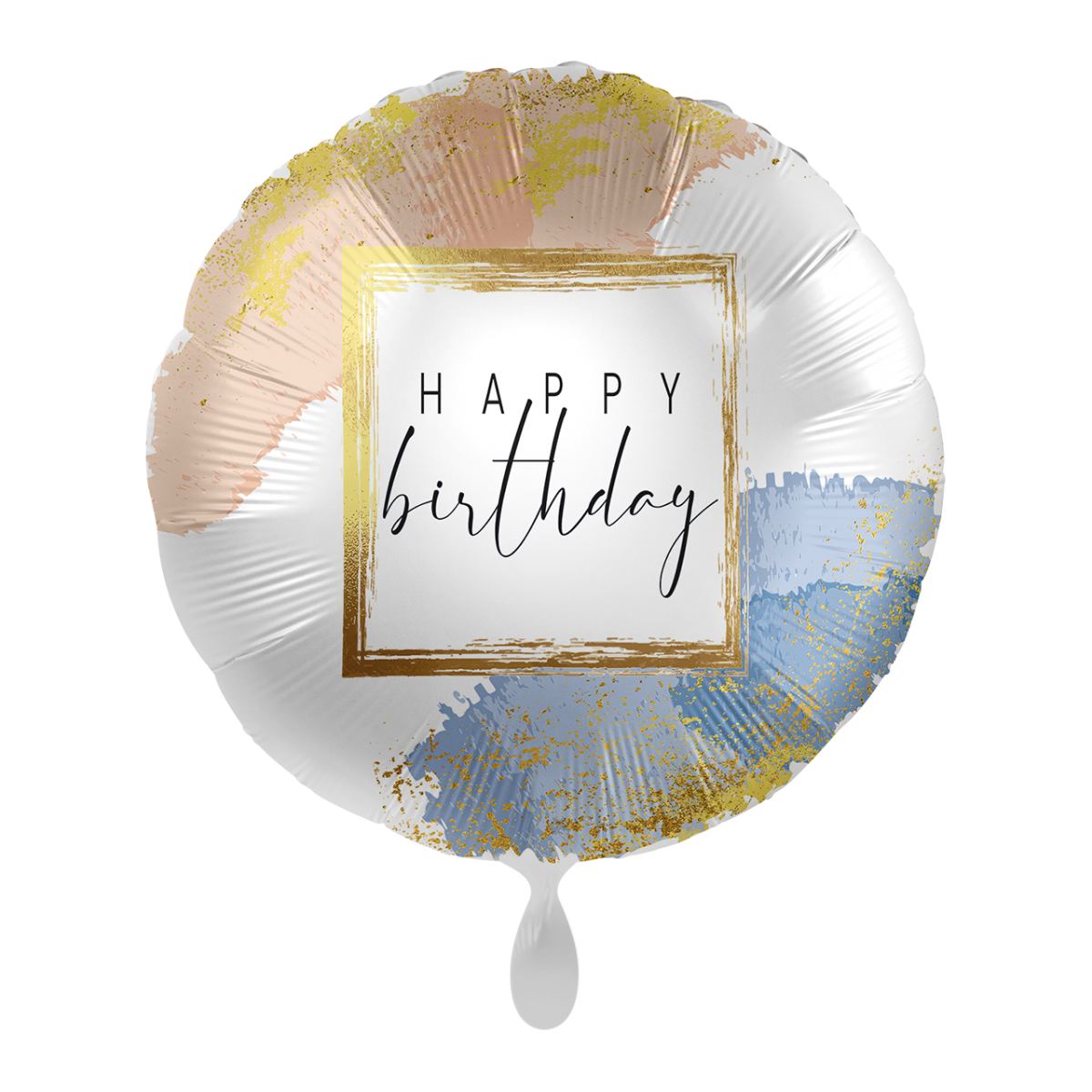Folienballon – Goldener Birthday Frame Ø 45 cm