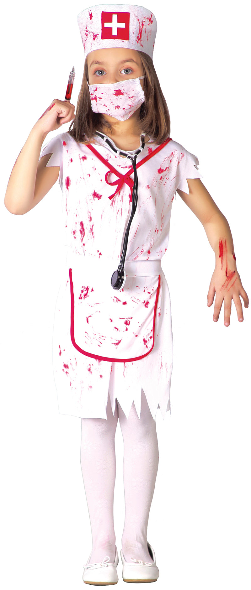 Zombie Krankenschwester Kinderkostüm – Gruseliges Halloween Outfit