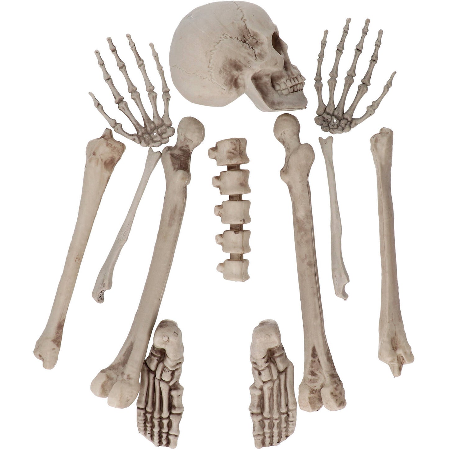 Halloween Deko-Set – Skelett in Einzelteilen, 12-teilig