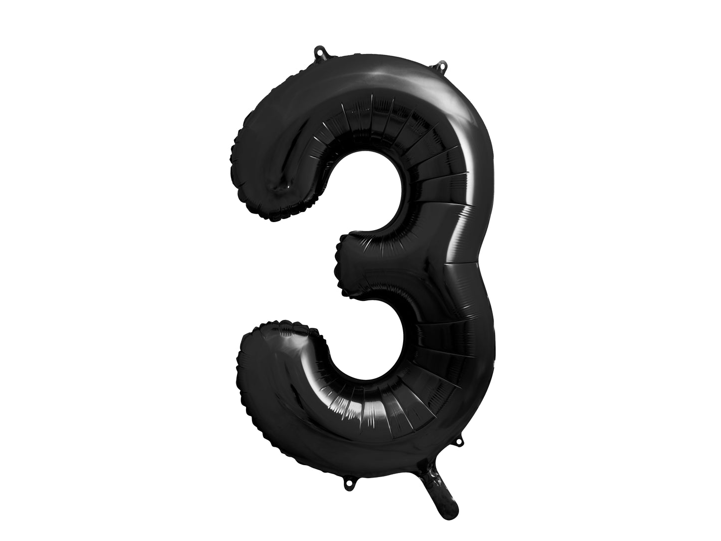 Folienballon Zahl - 86 cm, Schwarz