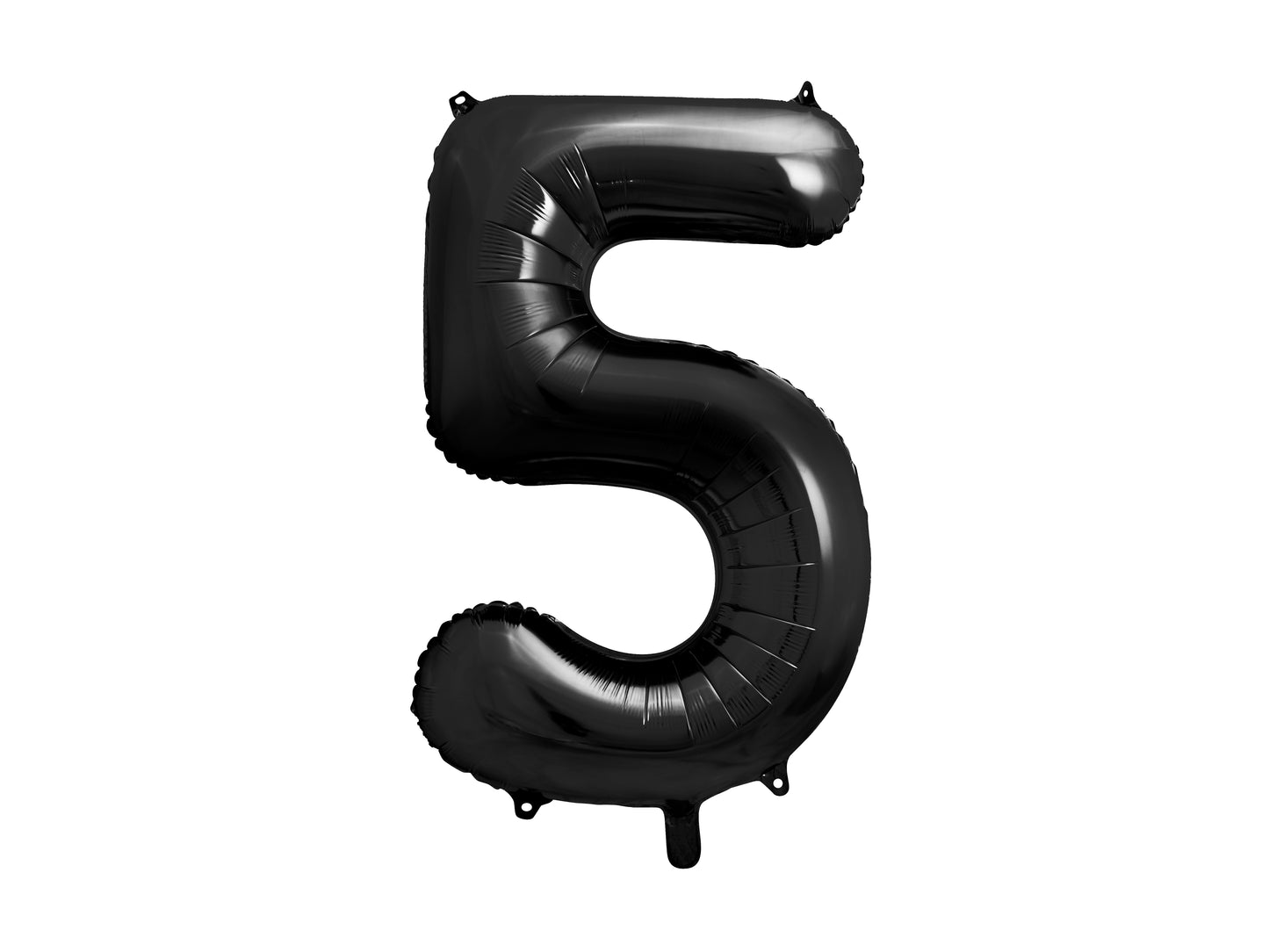 Folienballon Zahl - 86 cm, Schwarz