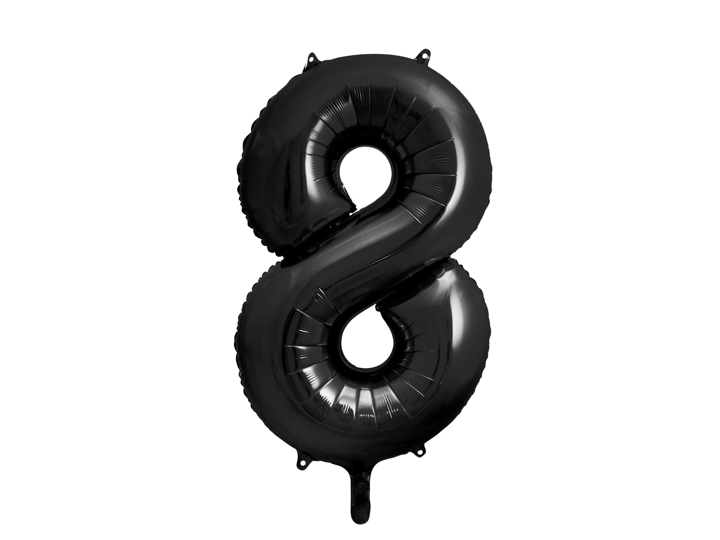 Folienballon Zahl - 86 cm, Schwarz