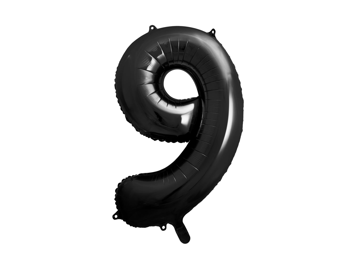Folienballon Zahl - 86 cm, Schwarz