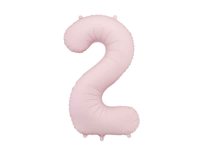 Folienballon Zahl – 86 cm, rosa