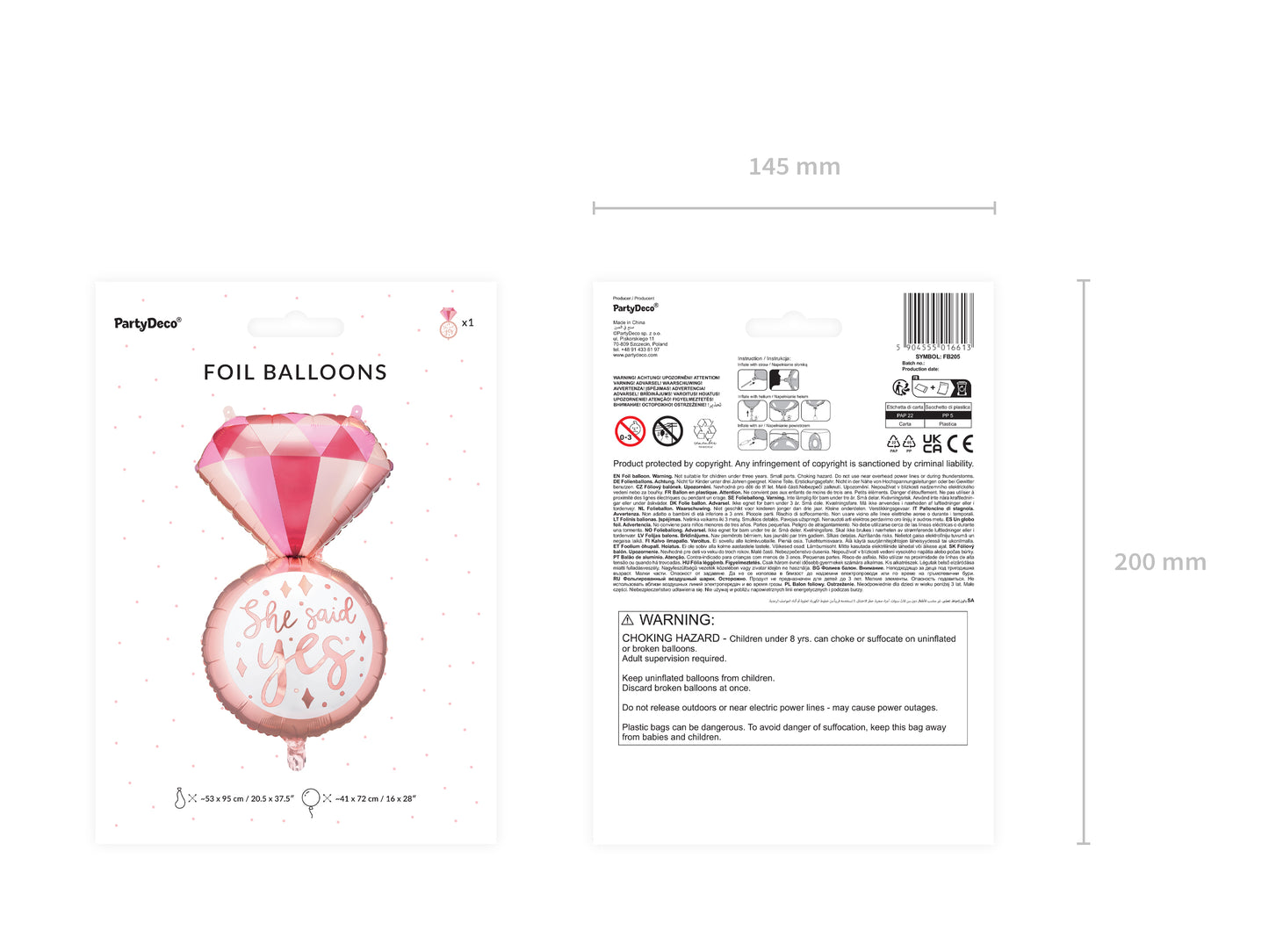 Folienballon Ring – 41 x 72 cm