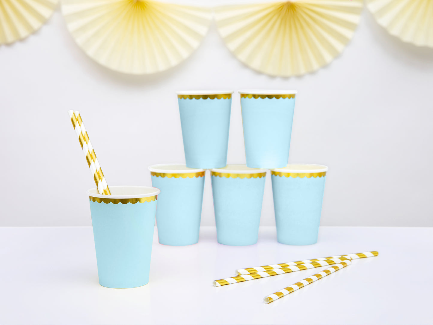 Partybecher – 220 ml, Gender Reveal, rosa & hellblau