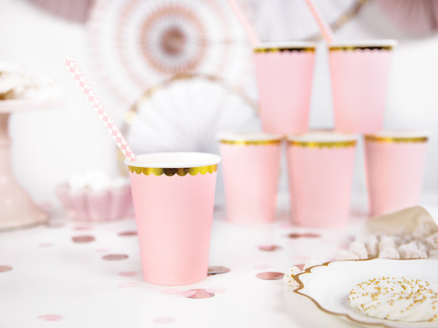 Partybecher – 220 ml, Gender Reveal, rosa & hellblau