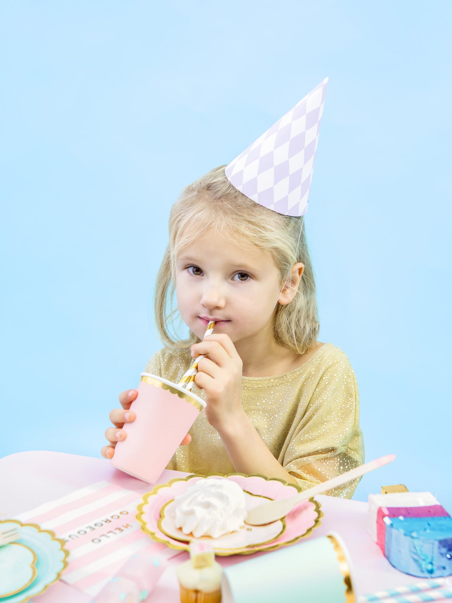 Partybecher – 220 ml, Gender Reveal, rosa & hellblau