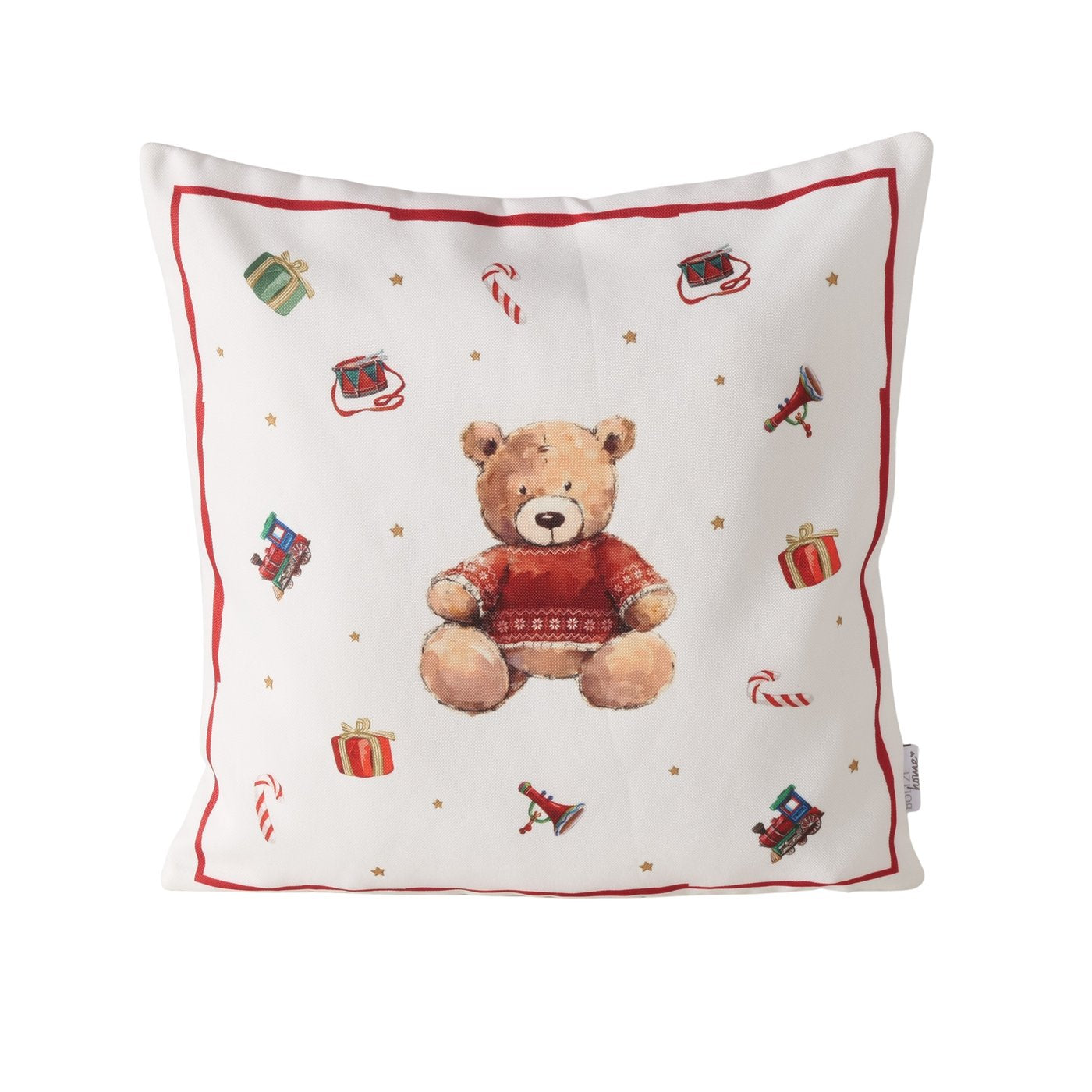 Weihnachts-Kissen „Bär“ – Dekokissen 45 × 45 cm | Kuschelige Winterdeko