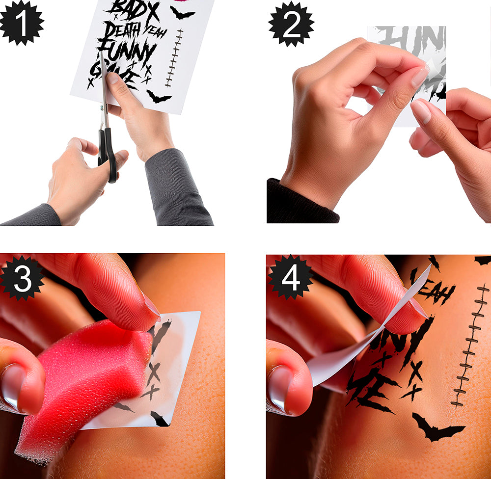 Mr. Smile Klebe-Tattoo – Für Gesicht & Körper