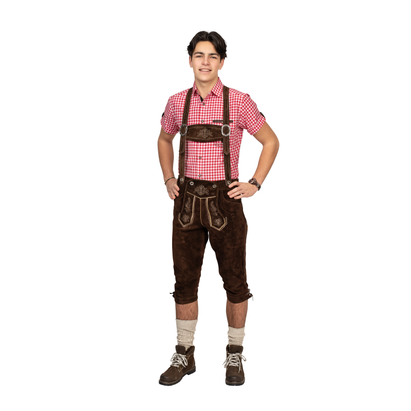 Lederhose kniebund braun