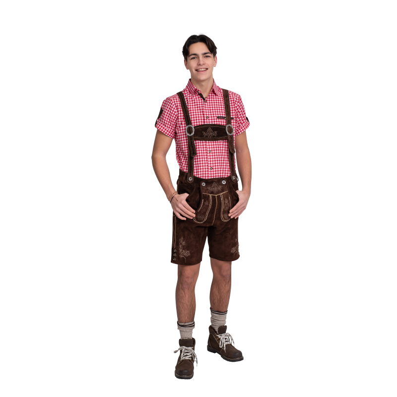 Kurze Lederhose Braun