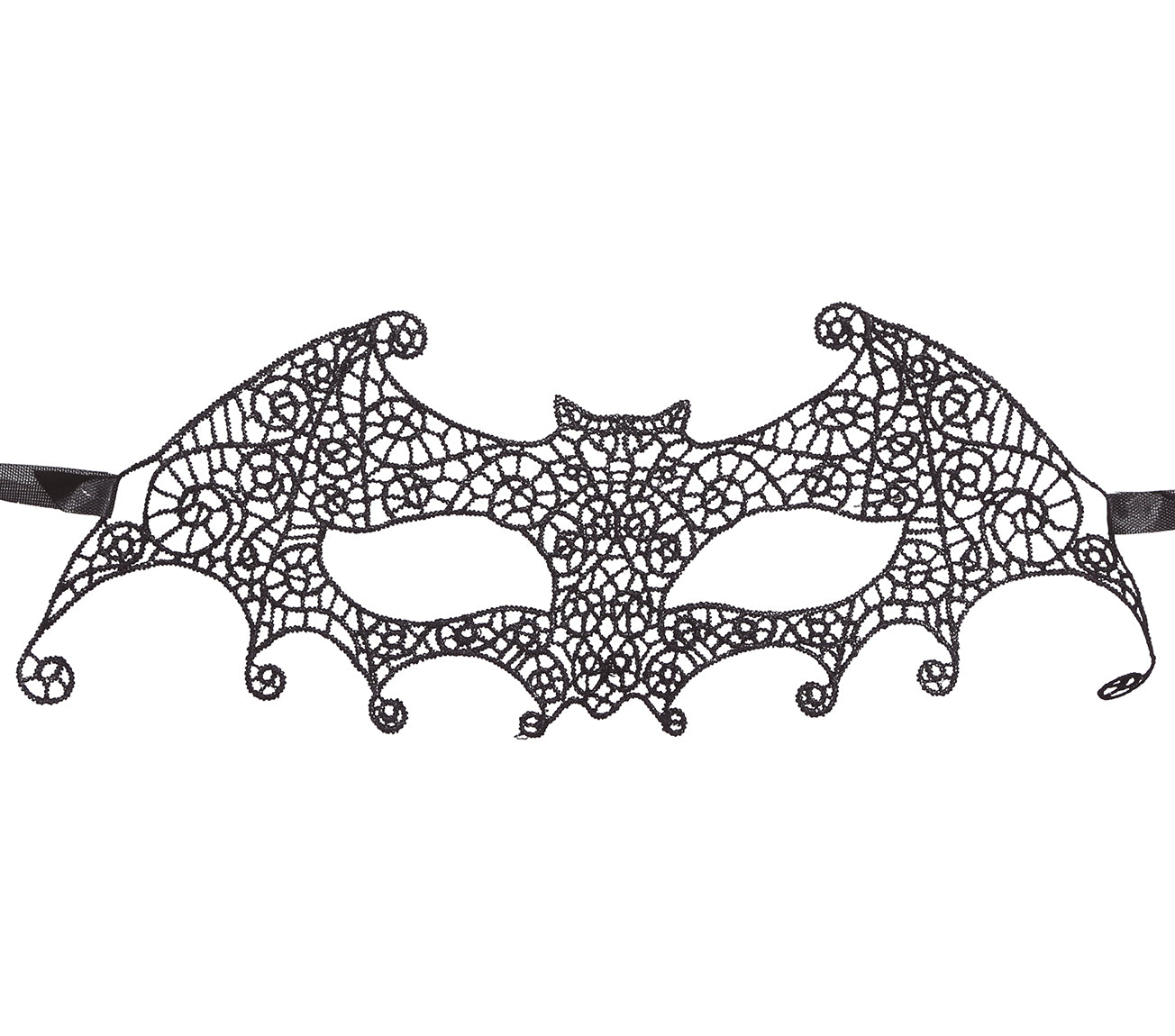 Fledermaus Augenmaske Schwarz mit Spitze