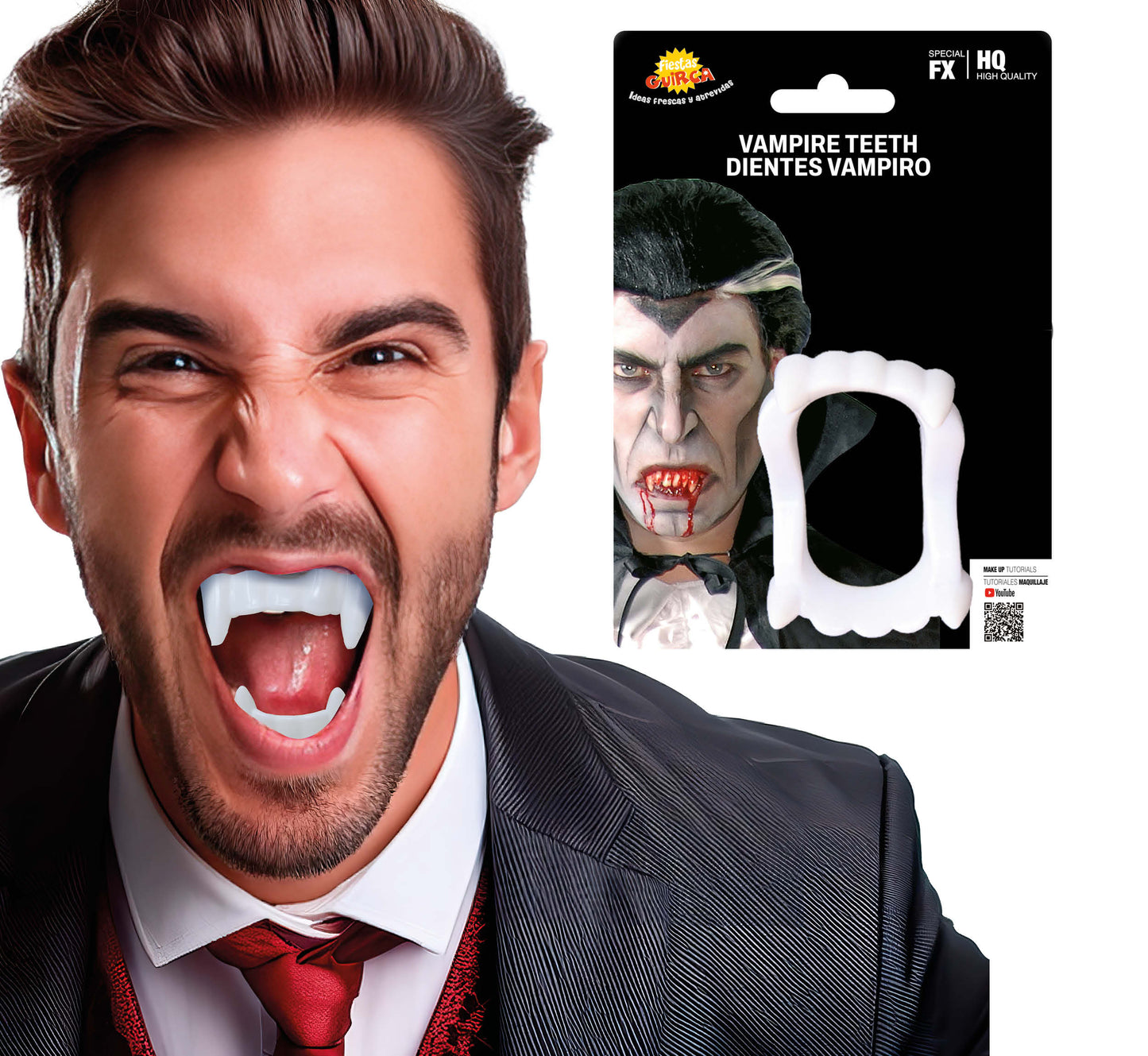 Vampirzähne für Halloween – Eckzähne für Kinder & Erwachsene