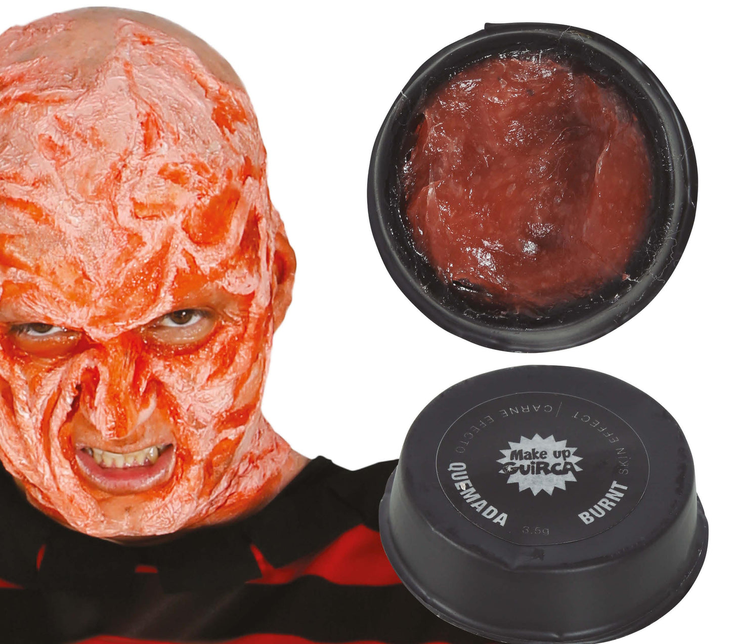 Schminke Verbrannte Haut – Horror Effekt Make-up für Halloween