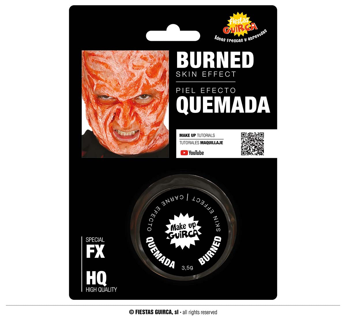 Schminke Verbrannte Haut – Horror Effekt Make-up für Halloween