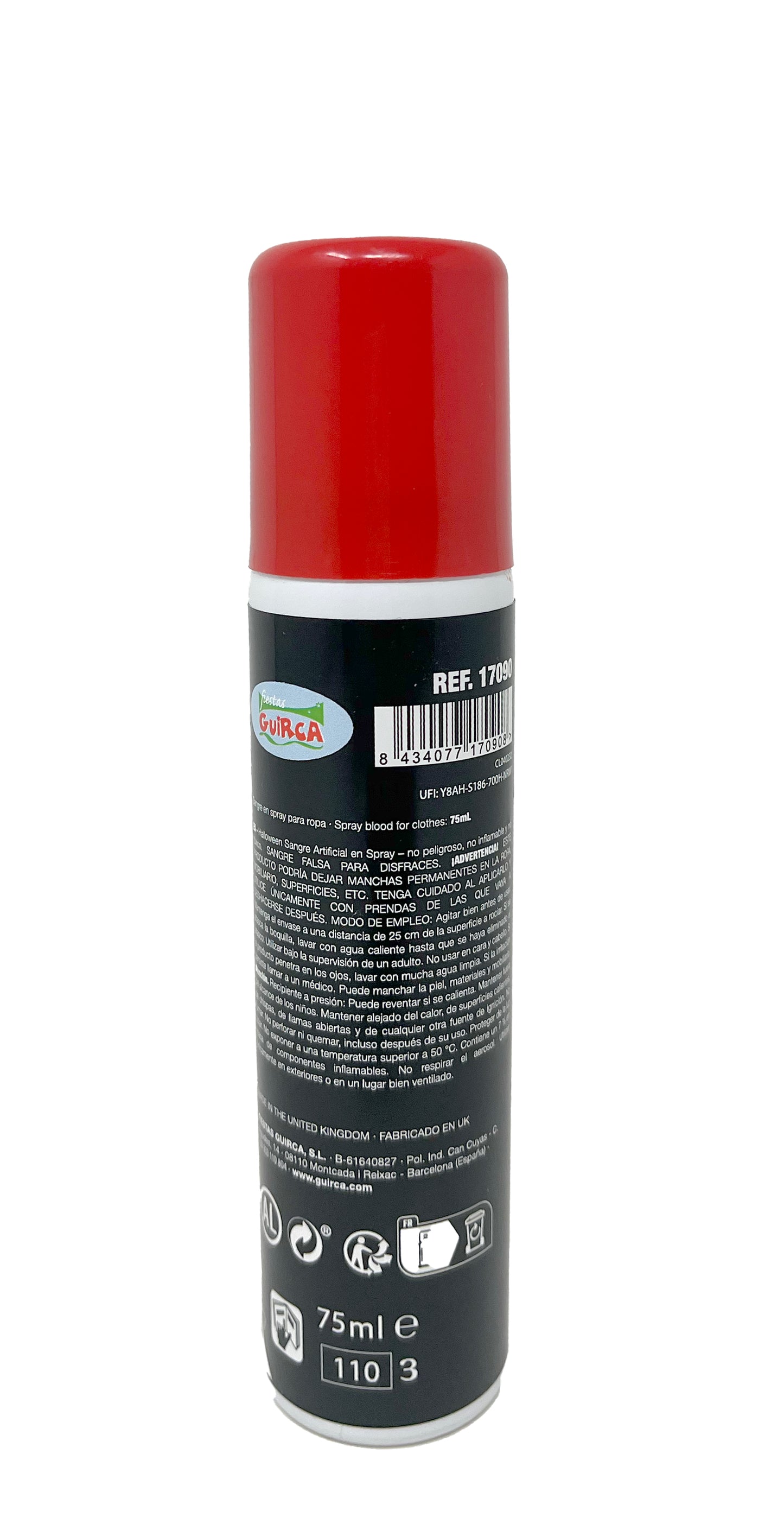 Kunstblut Spray 75 ml – Bluteffekt für Kleidung & Kostüme
