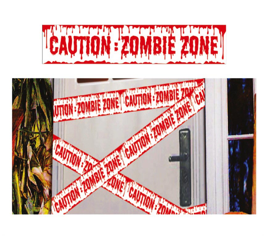 Zombie Zone Absperrband 6m – Gruselige Deko für Halloween