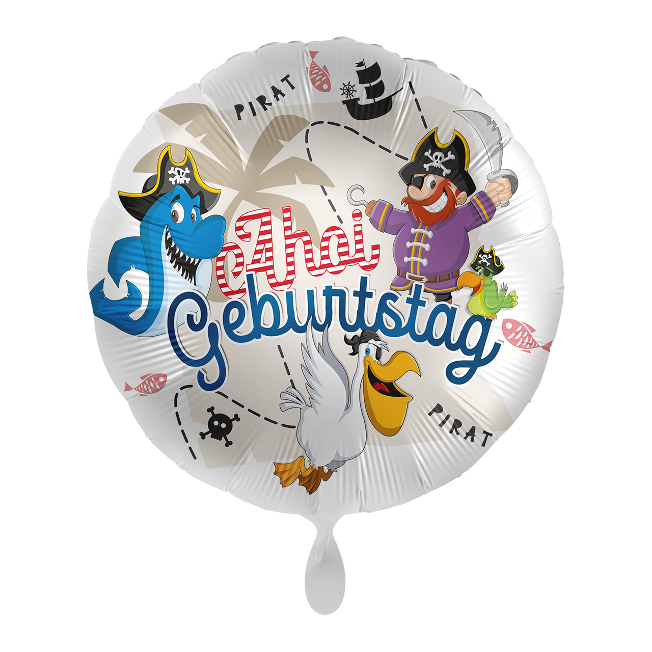 Folienballon – Geburtstag Pirat Ahoi Ø 45 cm