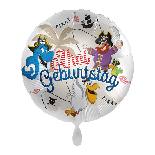 Folienballon – Geburtstag Pirat Ahoi Ø 45 cm
