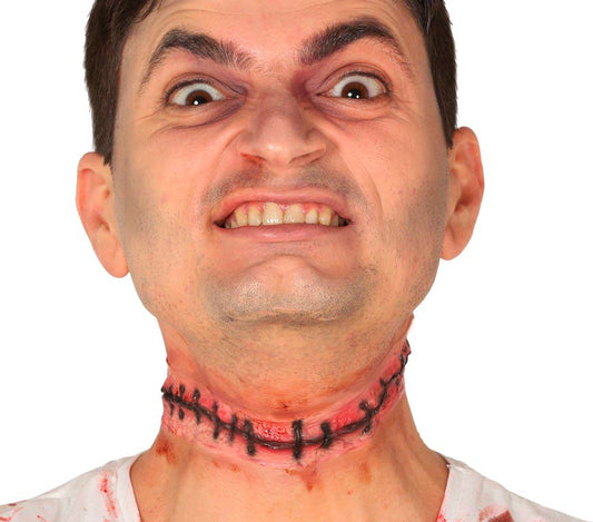 Latex Narbe genäht – 25 cm Horror Wunde für Halloween