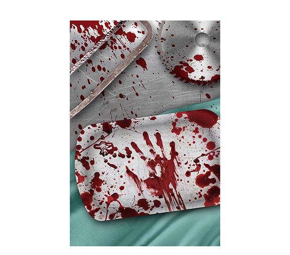 Halloween Tablett mit Blutflecken – 29x15x3,5 cm