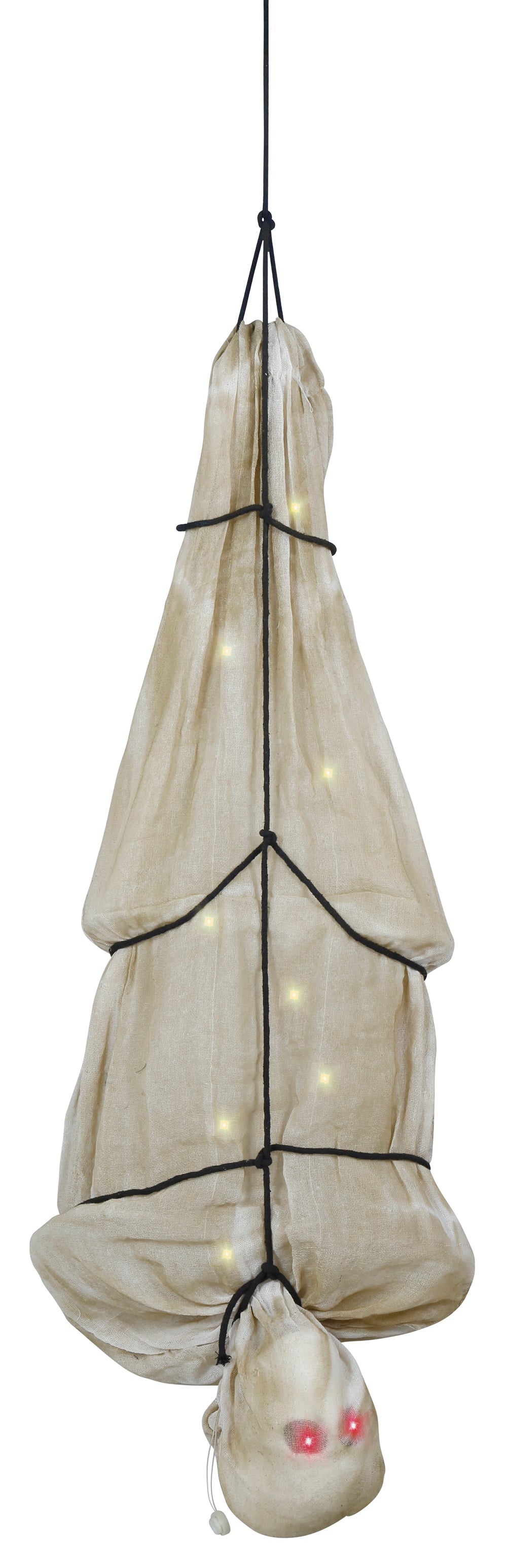 Hängefigur Leiche im Sack 170 cm – mit Licht, Sound & Bewegung