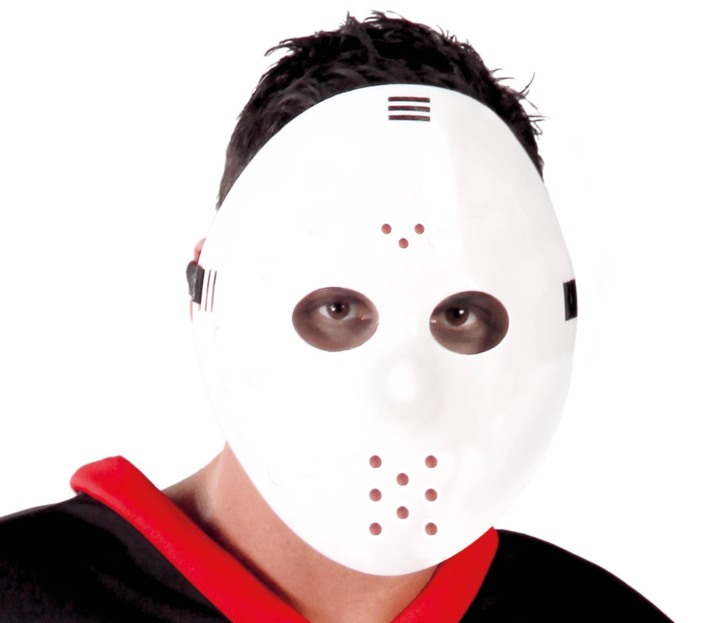 Weiße Hockeymaske aus PVC – Horror & Kostümmaske für Halloween