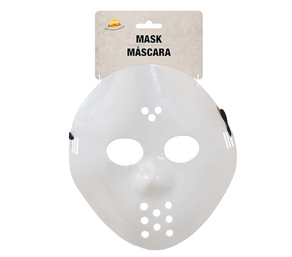 Weiße Hockeymaske aus PVC – Horror & Kostümmaske für Halloween