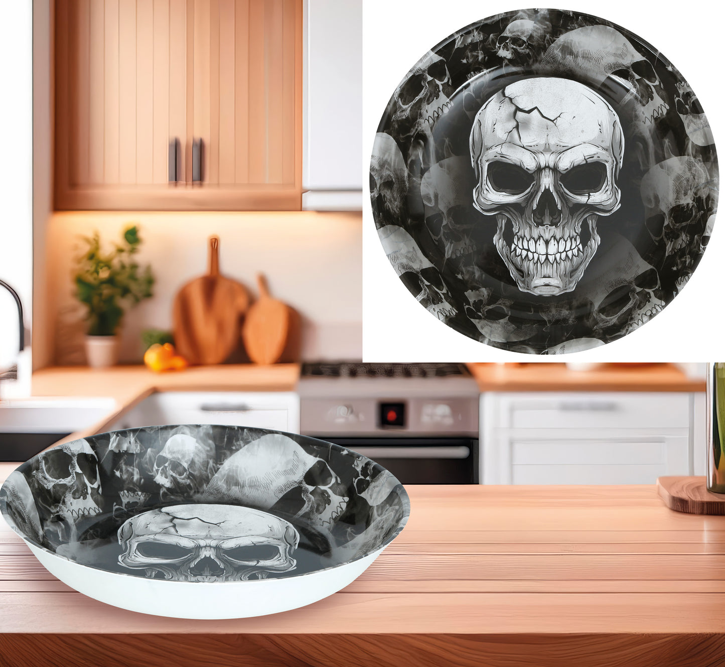 Halloween Schüssel Totenköpfe – Plastik, 32 cm