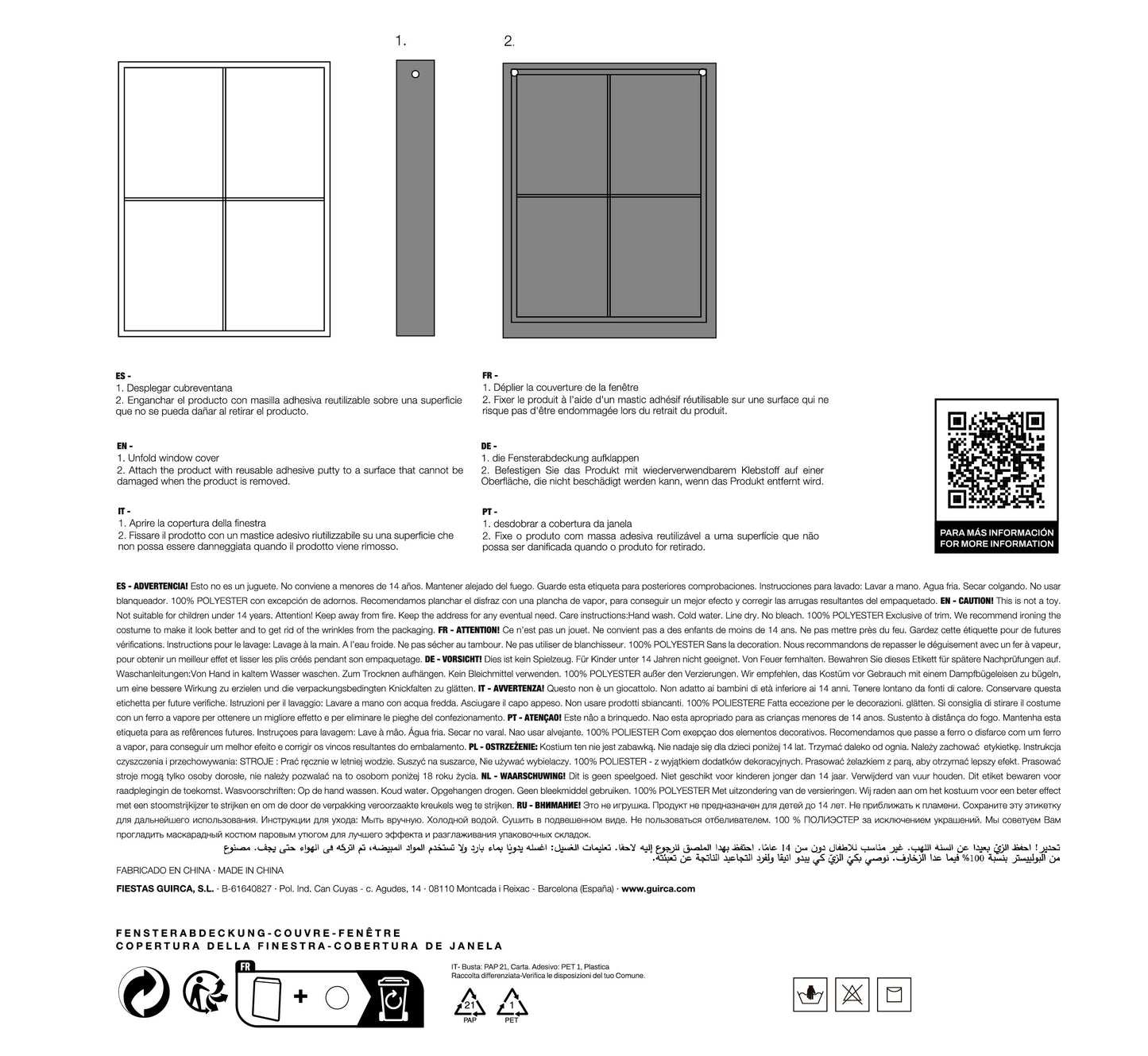 Halloween Fensterdeko Clown – 80x120 cm