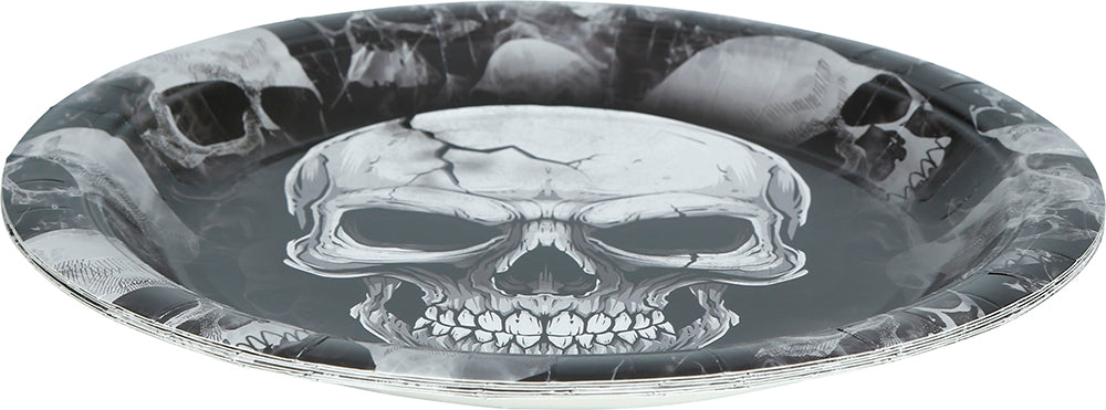 6er Set Halloween Teller Totenköpfe – 23 cm