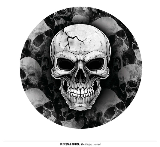 6er Set Halloween Teller Totenköpfe – 23 cm