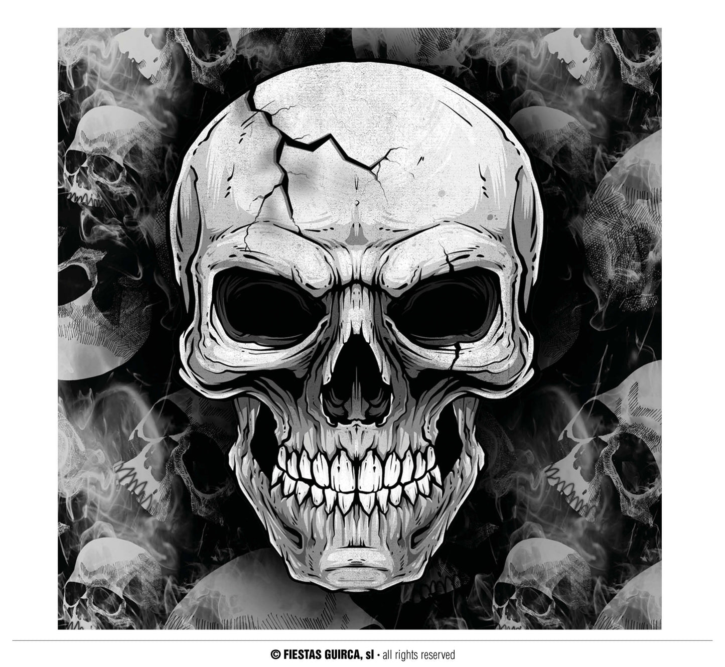 20er Set Halloween Servietten Totenköpfe – 16x16 cm
