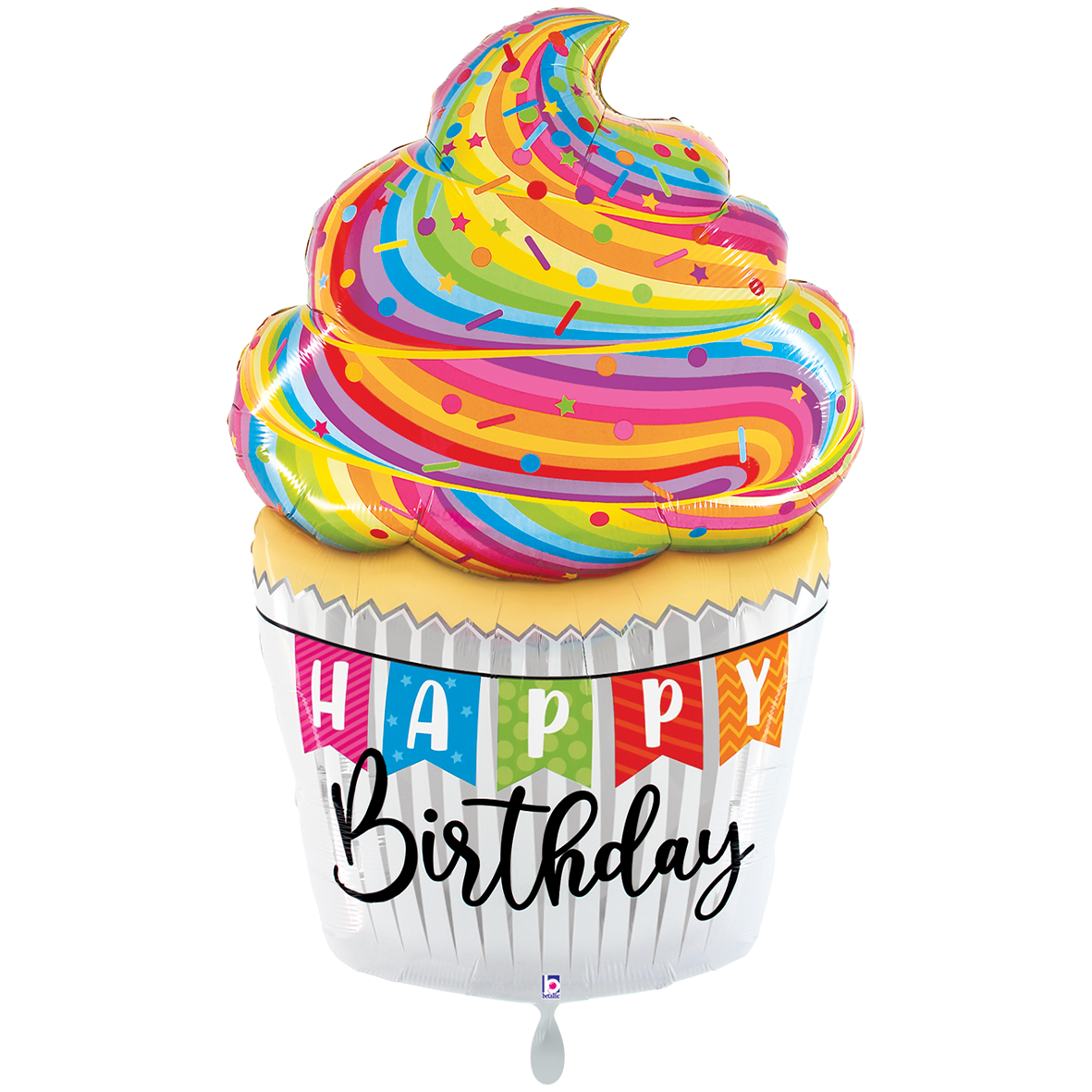 XXL Ballon – Special Delivery B-Day Cupcake Folienballon 89x142 cm