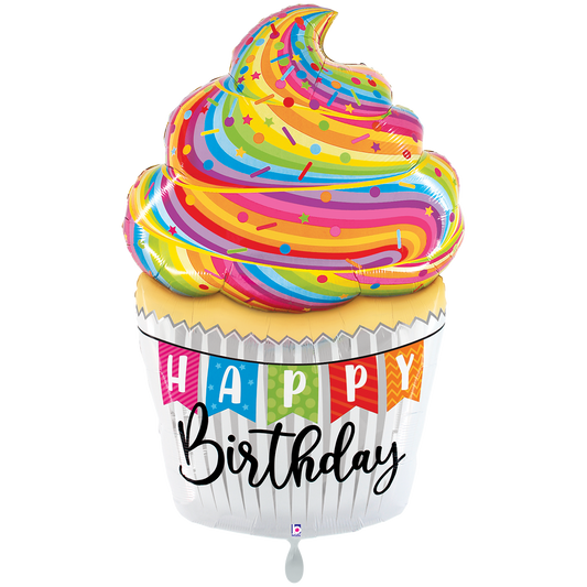 XXL Ballon – Special Delivery B-Day Cupcake Folienballon 89x142 cm