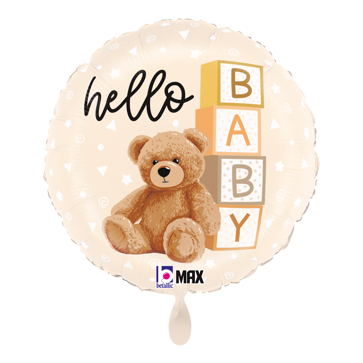 Ballon – Hello Baby Teddy Bear Folienballon Ø 45 cm