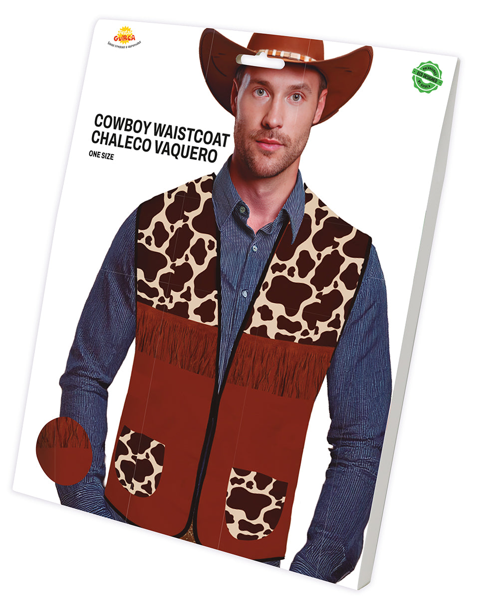 Braune Cowboy-Weste – authentisches Western-Kostüm-Accessoire