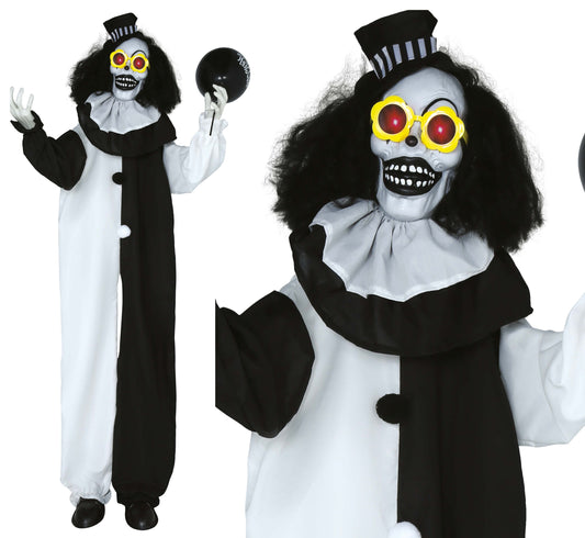 Terrorific Horror Clown Dekofigur 170 cm – mit Licht, Sound & Bewegung