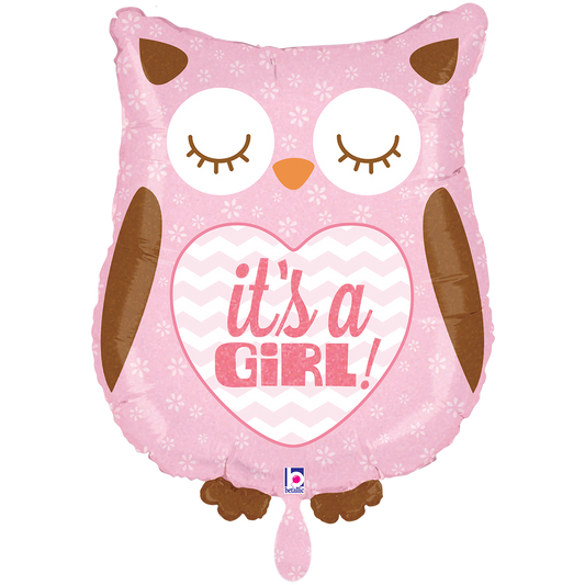 XXL Folienballon – Baby Owl „It’s a Girl“ /„It’s a Boy“