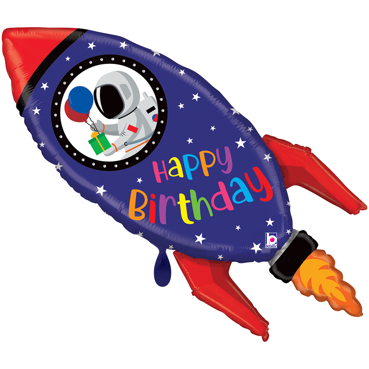 XXL Ballon – Birthday Rocket Folienballon 70x68 cm