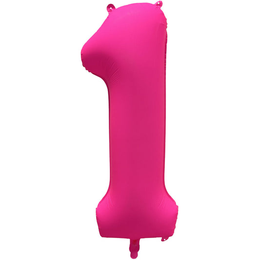 Folienballon Zahl - Neon Pink - 86 cm