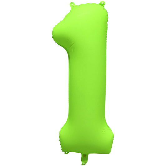 Folienballon Zahl - Neon Grün - 86 cm