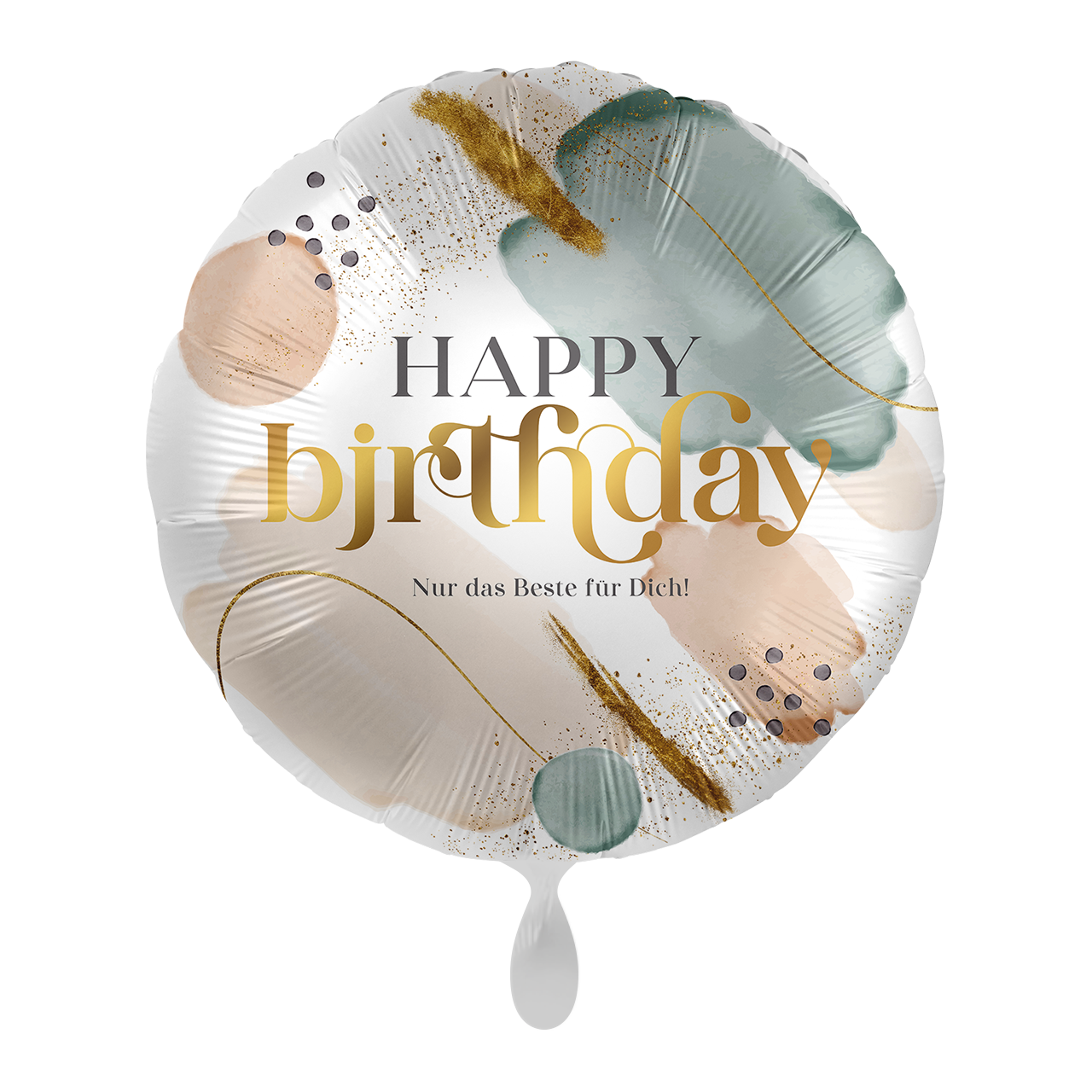 Birthday Ballon „Modern Natural – Nur das Beste für Dich“ – Ø 43 cm