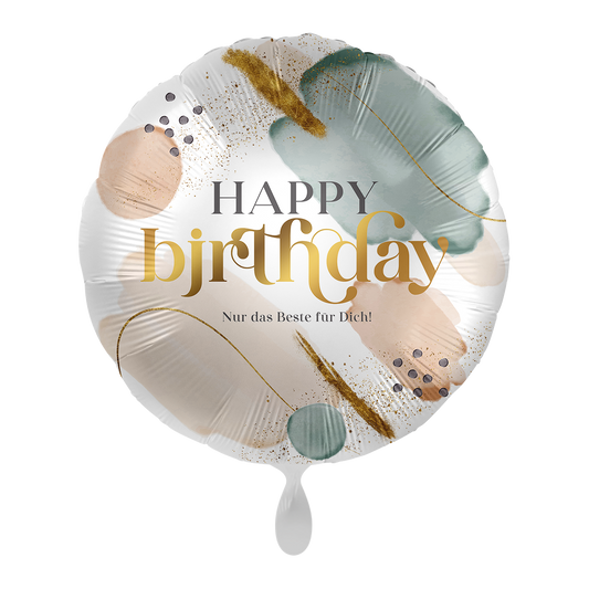 Birthday Ballon „Modern Natural – Nur das Beste für Dich“ – Ø 43 cm