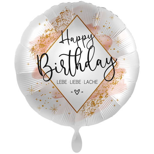 XXL Folienballon – Happy Birthday Liebe & Lache Ø 71 cm