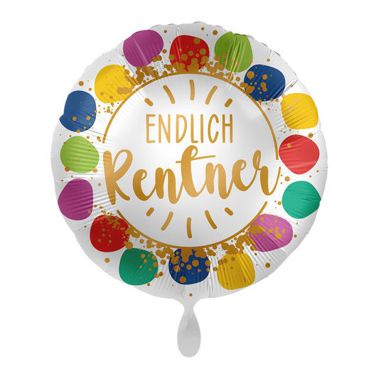 Folienballon – Endlich Rentner Ø 45 cm